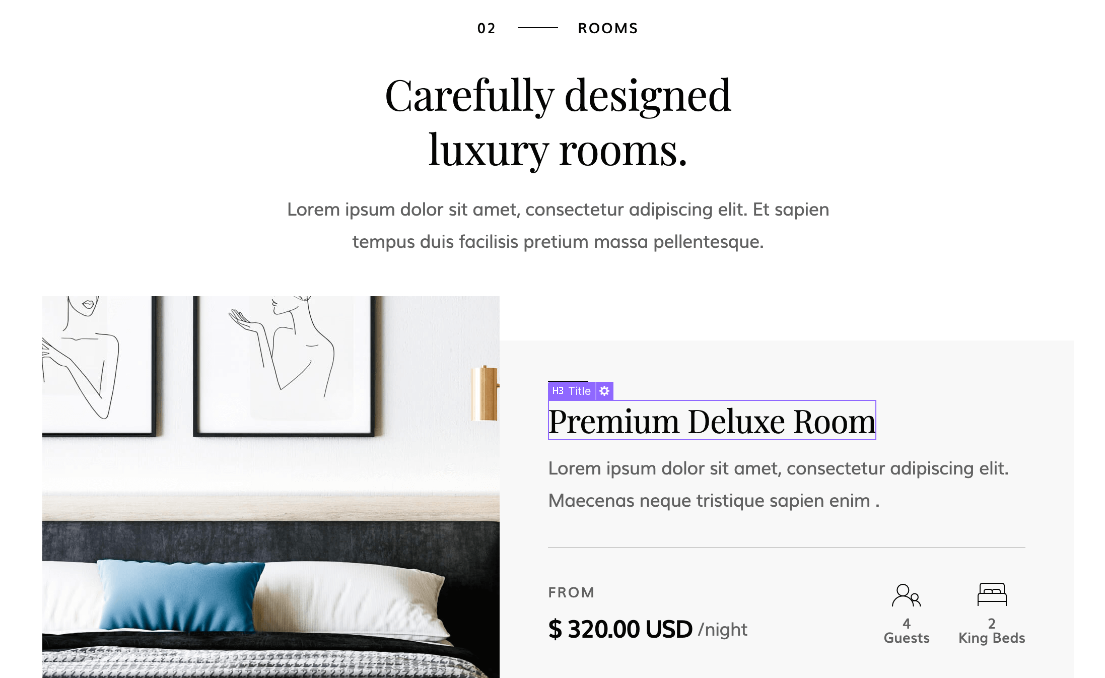 Dynamic Content CMS - Hotel Webflow Template